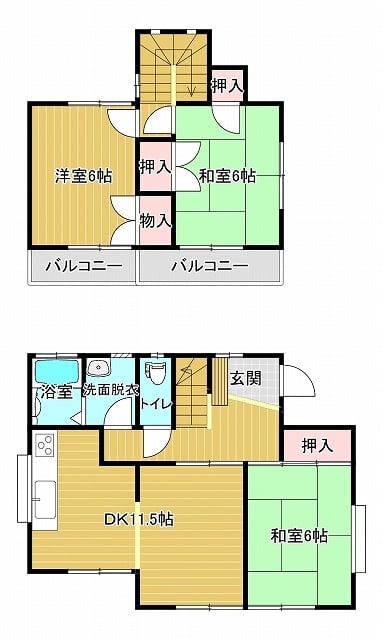 DK1１.５帖　独立和室６帖　２階も６帖×２間☆