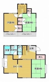 DK1１.５帖　独立和室６帖　２階も６帖×２間☆